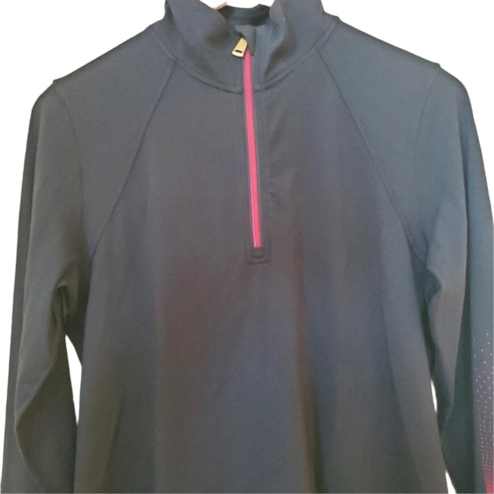 Lauren Ralph Lauren Women's Black Quarter Zip Pullover Sweater Sz L Black Label - Picture 3 of 8